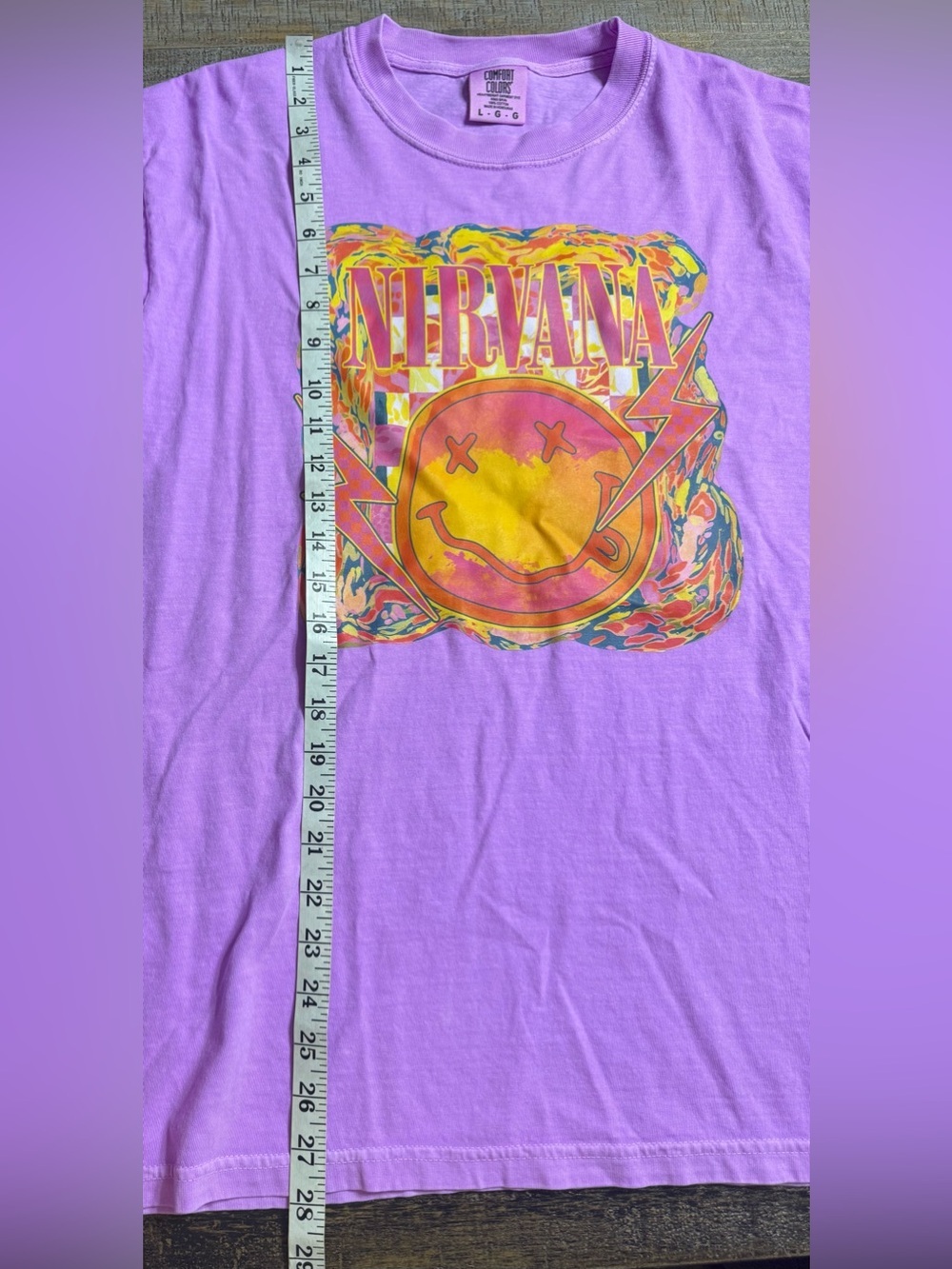 Comfort Colors Neon Violet Nirvana Short Sleeve Tee - Picture 6 of 6